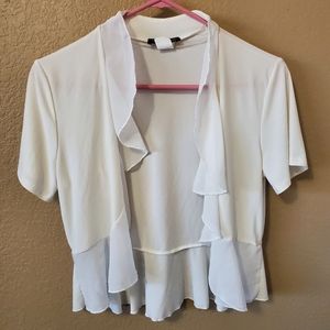 Michelle Lynn Ruffle Crop Cardigan